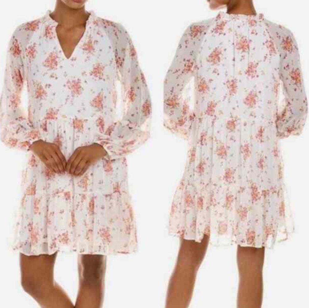 Vince Camuto M Floral White Dress NWTS